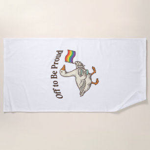 Trotse Gans Pride Parade Vintage T-shirt Ontwerp_1 Strandlaken