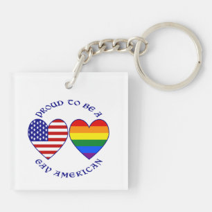 Trotse Gay Amerikaan Sleutelhanger