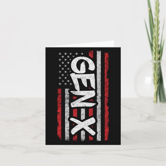 Trotse Gen Xer Generation X Amerikaanse Vlag Gen X Kaart (Voorkant)