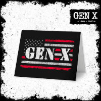 Trotse generatie X Gen Xer Amerikaanse vlag Gen X