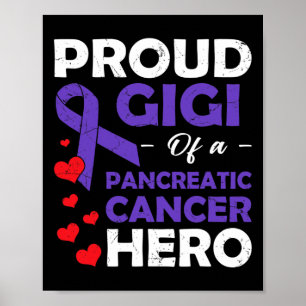 Trotse Gigi van een Pancreatic Cancer Hero Warrior Poster
