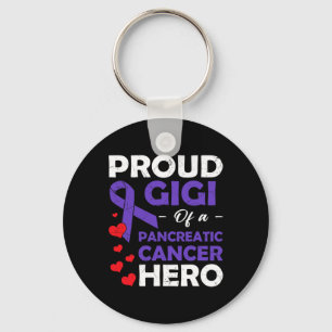 Trotse Gigi van een Pancreatic Cancer Hero Warrior Sleutelhanger