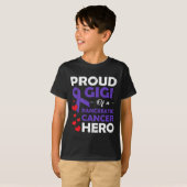 Trotse Gigi van een Pancreatic Cancer Hero Warrior T-shirt (Voorkant volledig)
