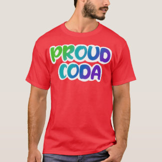 trotse groene blauwe paarse gradiënt CODA T-shirt