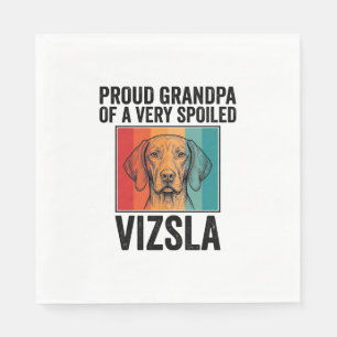 Trotse Grootvader Vizsla Vintage Hondenliefhebber Servet