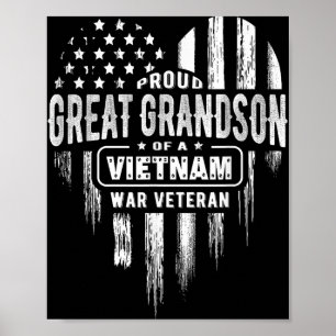 Trotse Grote Kleinzoon Vietnam Oorlog Veteraan Ame Poster