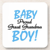 Trotse Grote Oma Baby Jongen Cadeaus Bier Onderzetter (Voorkant)