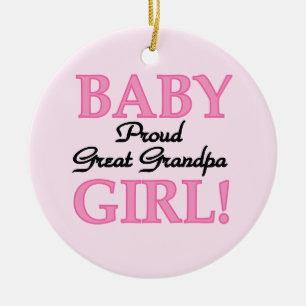 Trotse Grote Opa Baby Meisje Gifts Keramisch Ornament