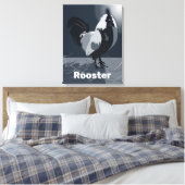 Trotse Haan Donkerblauwe Keuken Muur Decor Canvas Afdruk (Insitu (Slaapkamer))