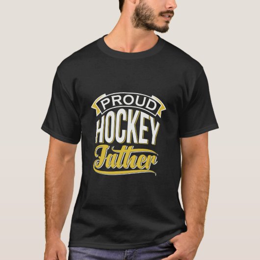 Trotse Hockey Vader Waterverf Genoemd Modern T-shirt (Voorkant)