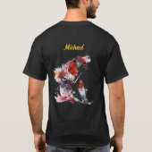 Trotse Hockey Vader Waterverf Genoemd Modern T-shirt (Achterkant)