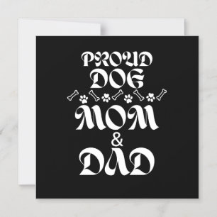 TROTSE HOND MOEDER & VADER HONDEN LIEFHEBBERS HUIS MAGNETISCHE UITNODIGING