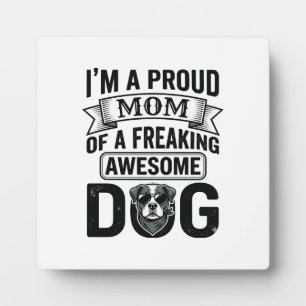 Trotse Hond Moeder Vintage Gravure Vector Design_1 Fotoplaat
