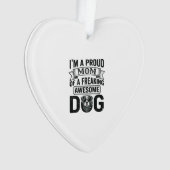 Trotse Hond Moeder Vintage Gravure Vector Design_1 Ornament (voorkant)
