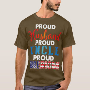 Trotse Hus Trotse Oom Trotse Amerikaanse Gelukkige T-shirt