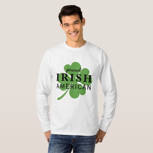 Trotse Ierse Amerikaanse St. Patrick's Day T-shirt (Voorkant volledig)