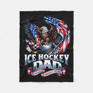 Trotse ijshockeyvader - Amerikaanse vlag patriotti Fleece Deken