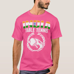 Trotse India Tafeltennis Fans Jersey Indiase vlag T-shirt
