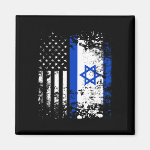 Trotse Israëlische VS vlag Patriottische trots is Magneet