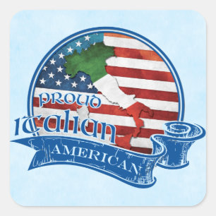 Trotse Italiaans Amerikaans Sticker Set