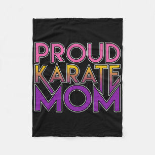 Trotse Karate Mama Martial Arts Gift Fleece Deken