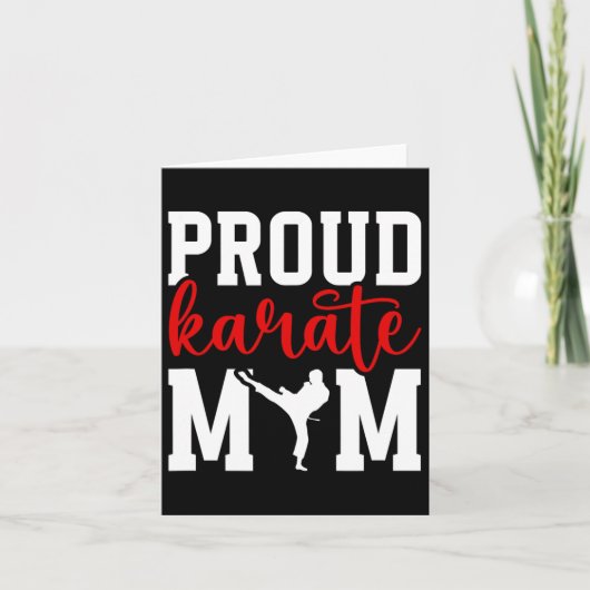 Trotse Karate Moeder Karate Moeder Karate Mama Kaart (Voorkant)