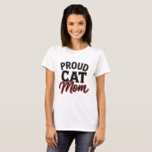 Trotse Kat Moeder Schattige Kat Liefhebber Stateme T-shirt (Voorkant volledig)