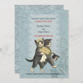 Trotse Katten Bruiloft Save the Date (Voorkant / Achterkant)