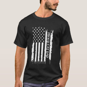 Trotse Kattenvader Verenigde Staten in Nood met Am T-shirt