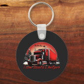 Trotse Kerstman Helper Trucker Kerstmis Sleutelhanger (Voorkant)