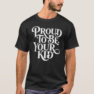 Trotse Kind – Decoratieve Serif Stack T-shirt