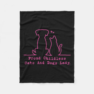 Trotse kinderloze katten en honden Vrouwe vrouwen Fleece Deken