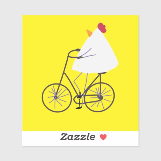 Trotse kippenbiker sticker (Vel)