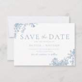 Trotse Klassieke Bloem Bruiloft Save The Date (Voorkant)