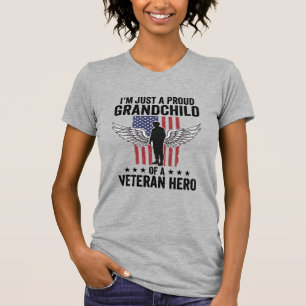Trotse kleindochter van een veteran held patriotti t-shirt
