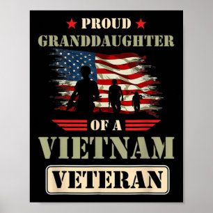 Trotse kleindochter van een Vietnam-veteraan-herde Poster
