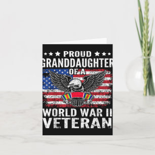 Trotse Kleindochter Van Een Wwii-Veteraan Wereldoo Kaart