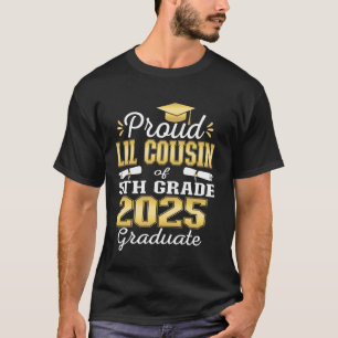 Trotse kleine neef van afgestudeerde 5e klas 2025 t-shirt
