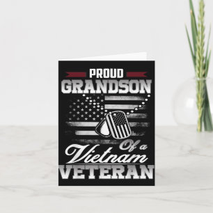 Trotse Kleinzoon Van Een Vietnam Veteraan Militair Kaart