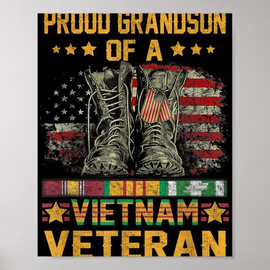 Trotse kleinzoon van een Vietnamese veteraan Ameri Poster (Voorkant)