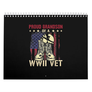 Trotse kleinzoon van een WWII Vet World War Gift Kalender