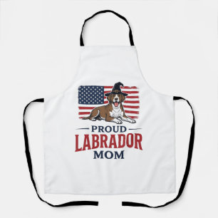 Trotse Labradormoeder Patriottische Hond Halloween Schort