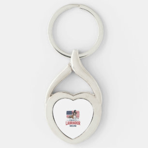 Trotse Labradormoeder Patriottische Hond Halloween Sleutelhanger