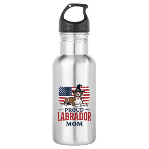 Trotse Labradormoeder Patriottische Hond Halloween Waterfles