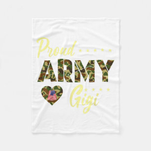 Trotse leger Gigi camouflage soldaat familie liefd Fleece Deken