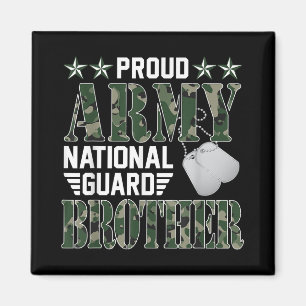 Trotse Leger Nationale Garde Broer Militaire Famil Magneet