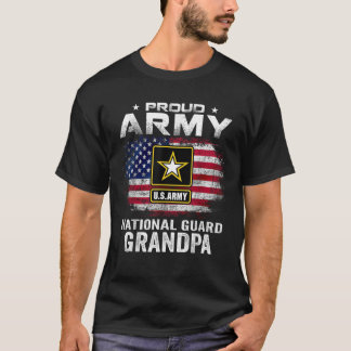 Trotse Leger Nationale Garde Opa Met Amerikaanse F T-shirt