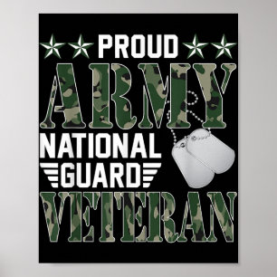 Trotse leger Nationale Garde Veteraan Militaire fa Poster