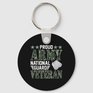 Trotse leger Nationale Garde Veteraan Militaire fa Sleutelhanger