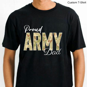 Trotse Leger Pap / Militaire Familie Zwart T-shirt